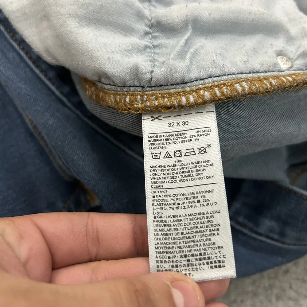 Banana Republic Jeans Mens 32x30 Blue Denim Travel Jean Slim Fit Stretch Adult